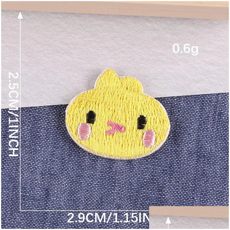 cute iron ones sewing notion self adhesivees assorted cartoon animal head embroidered applique for clothes jackets jeans backpacks art crafts