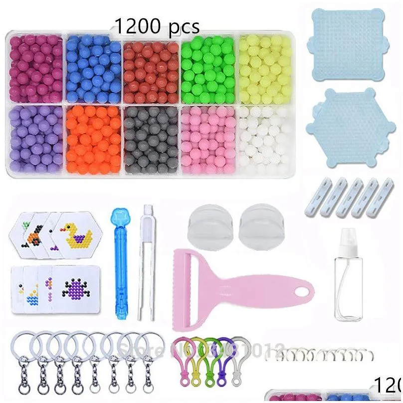 Party Games & Crafts Water Fuse Magic Pearl Sticky Beaddiy Set Tool Pegboard Handicraft Kids Toys For Girls Children Gift Teenage 8 10 Dhoec