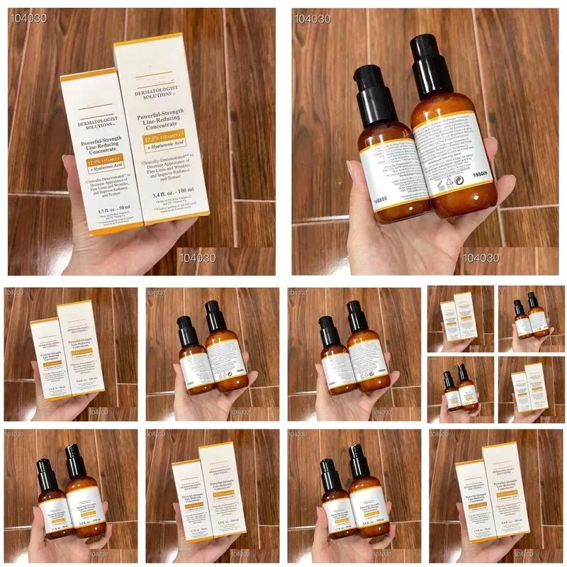 top quality brand powerful strength line reducing concentrate 12.5% vitamin c serum  serum 100ml dermatologist solutions