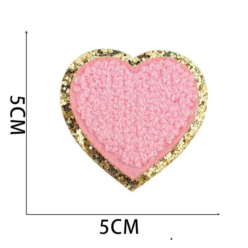 sewing notions colorful sew iron on cute chenille embroidered sticker appliquees for clothing fabric jackets jeans repair decor