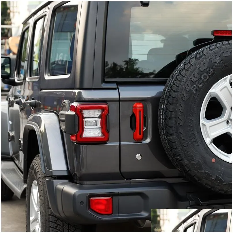 4 doors door handle car door tail outside door shell 10pcs for jeep wrangler jl 2018add high quality auto exterior accessories