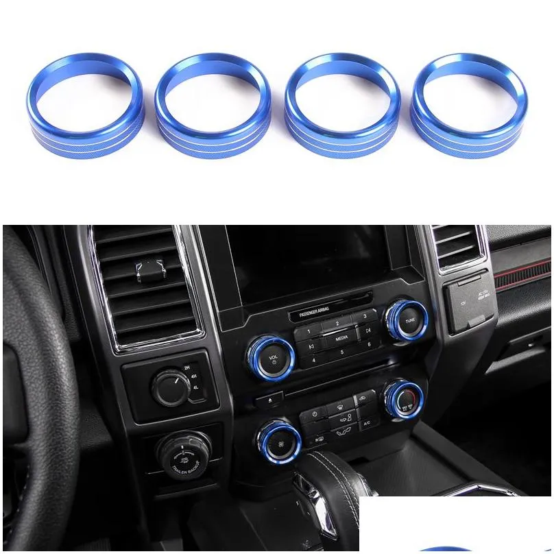 air conditioner audio sound switch decorative ring for ford f150 xlt 16add 4pcs