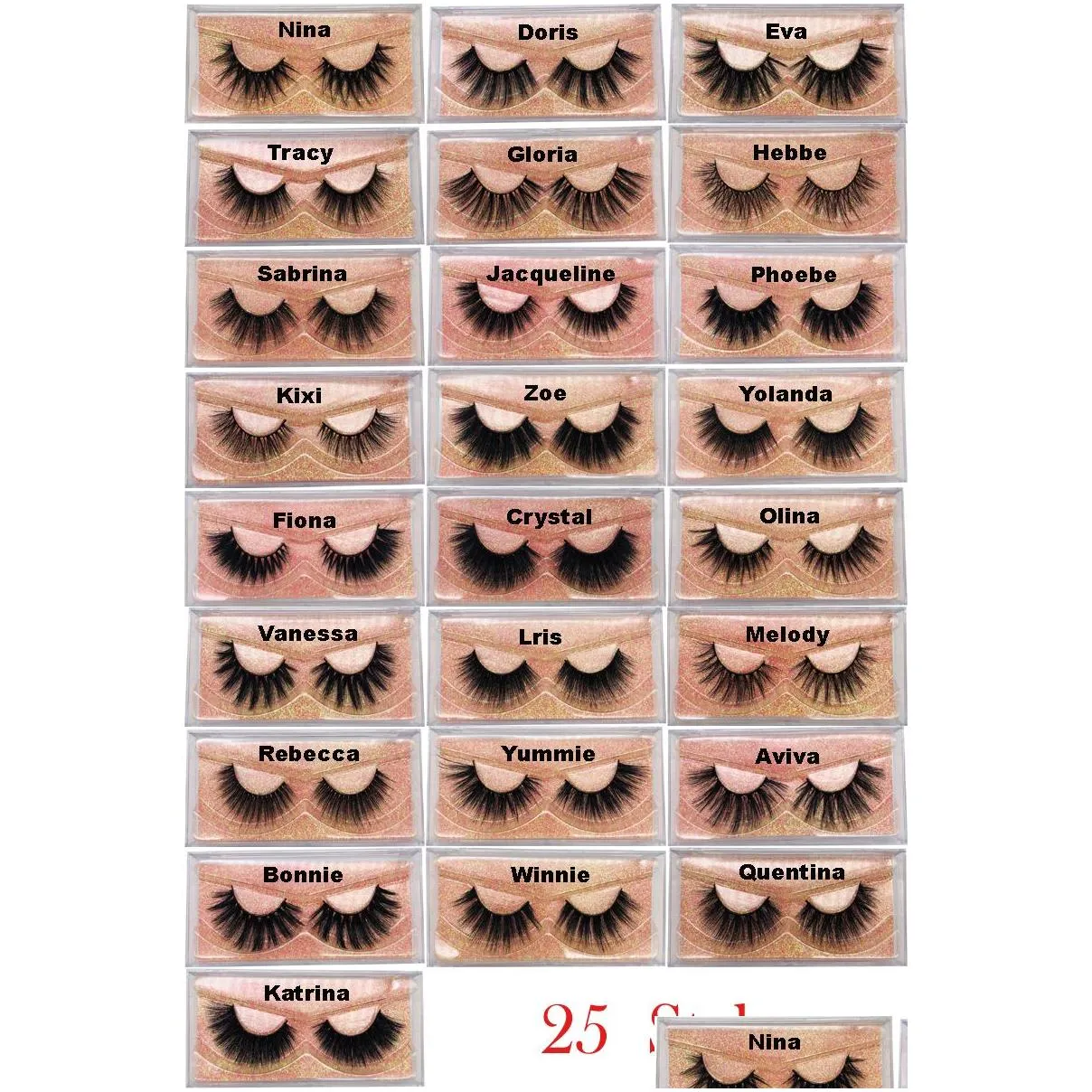 1pair/lot eyelashes 3d mink eyelashes long lasting false eyelashes reusable 3d mink lashes lash extension make up fake eye lashes