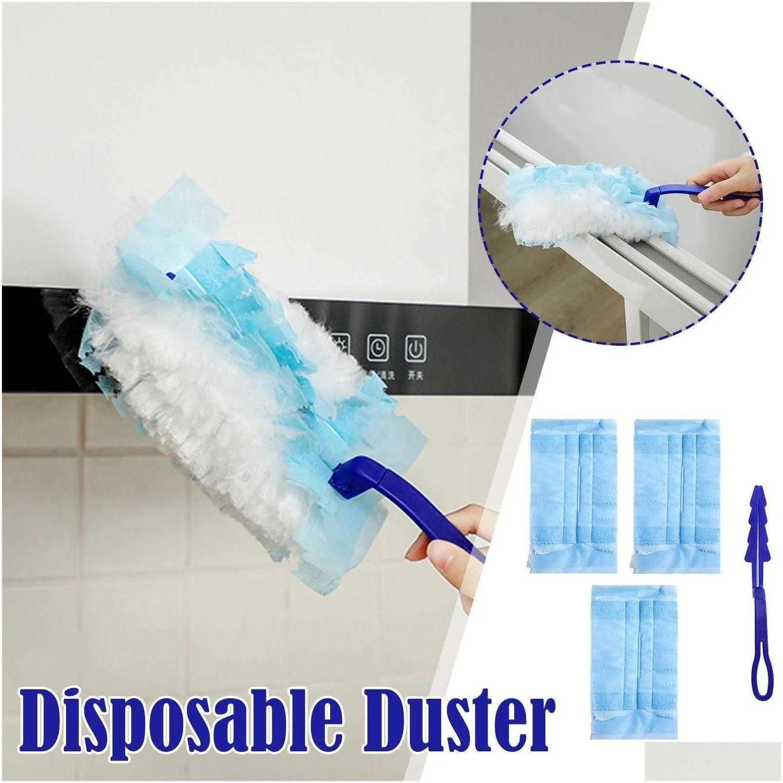 Dusters Dusters 5/10/15Pcs Magic Duster Electrostatic Absorbent Household Brush Dust Cleaner For Window Car Tool With Handl S7O8 Home Dhbsc