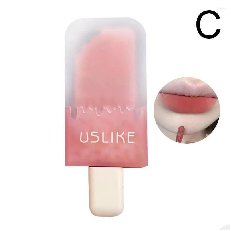 lip gloss 1pcs 8colors ice cream glaze matte fog velvet lasting high color lipstick makeup cosmetics for women gifts i6q5