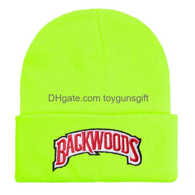 new knitted hat backwoods lettering cap women winter hats for men warm fashion solid hiphop beanie