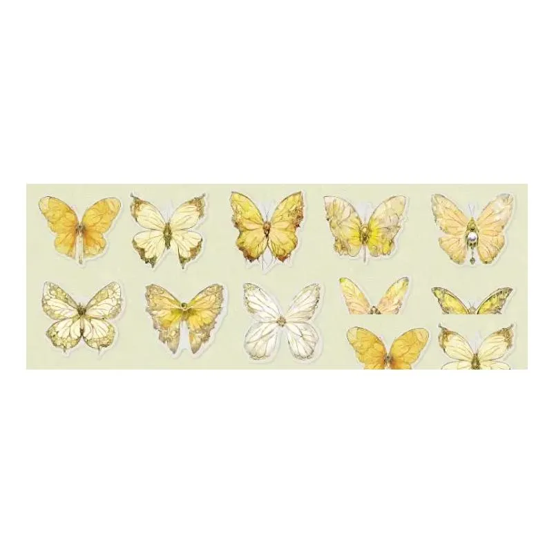 Gift Wrap Gift Wrap 20Pcs Laser Diamond Pattern Princesss Butterfly Jewel Brooch Style Pvc Sticker Scrapbooking Diy Label Decoration T Dhw5O