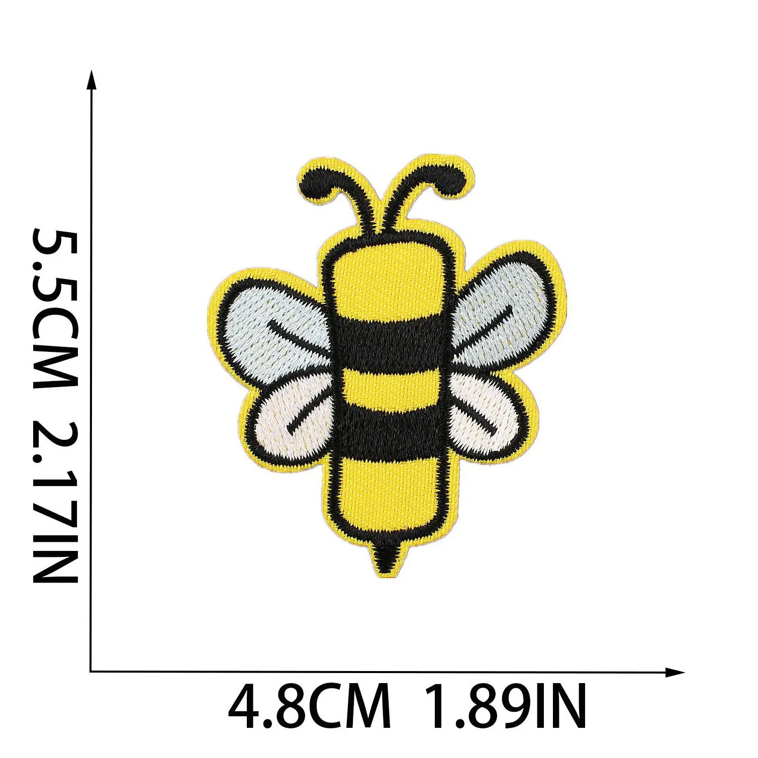 5.5cm bee emborideredes sewing notion cute cartoon bee elements letters a-z iron ones for bags jackets t-shirt hats clothes diy decoration