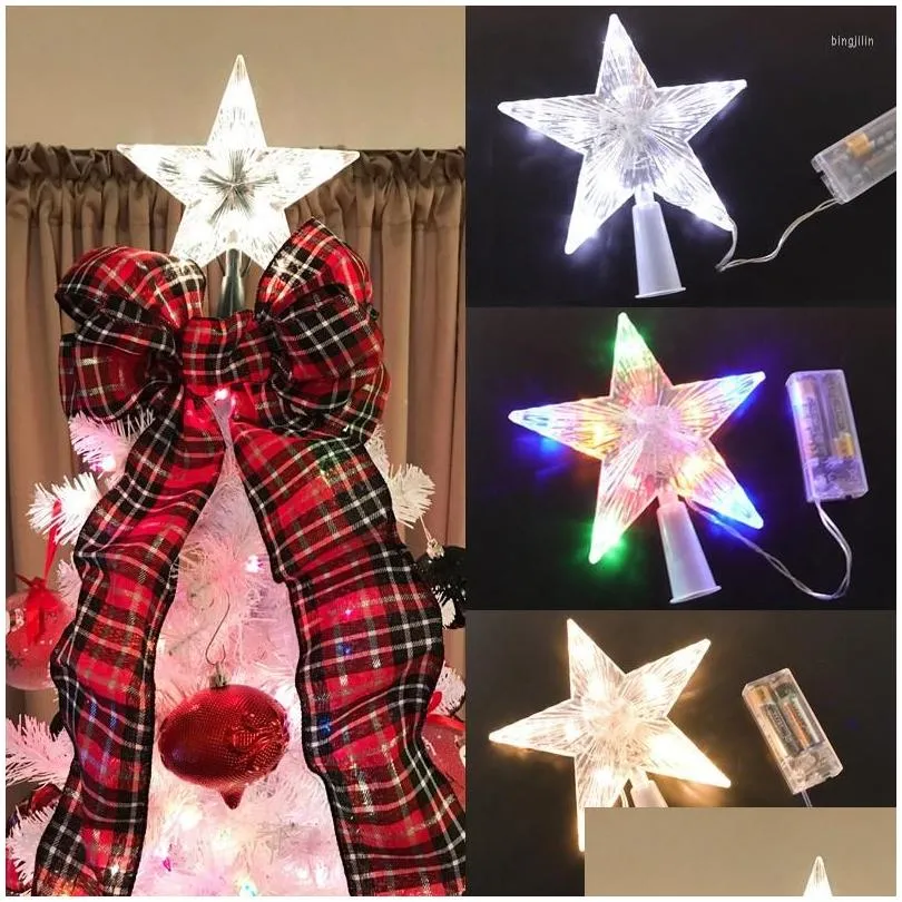 Christmas Decorations Christmas Decorations Led Lighted Star Tree Topper For Home Xmas Top Navidad Ornaments Year Decor Natal Noel Hom Dhivx