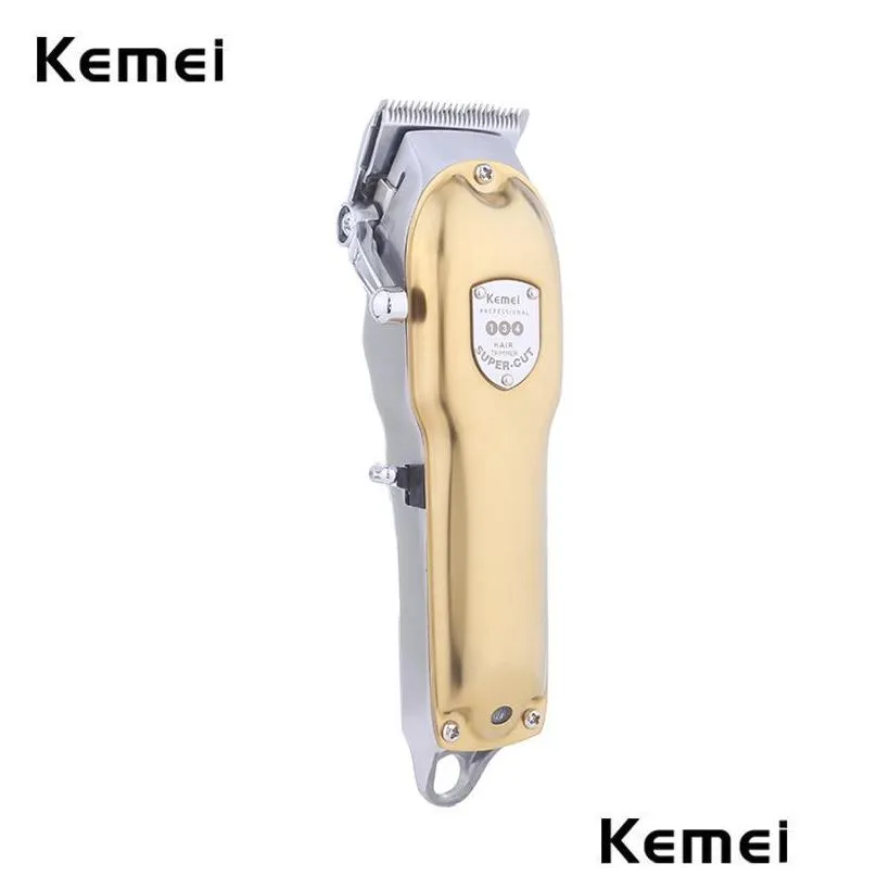 Hair Trimmer Kemei 134 10W Powerf Electric Hair Clippers For Men Barber Trimmer Cordless Cutter Haircut Hine Grooming Kit All Metal Bo Dhseo