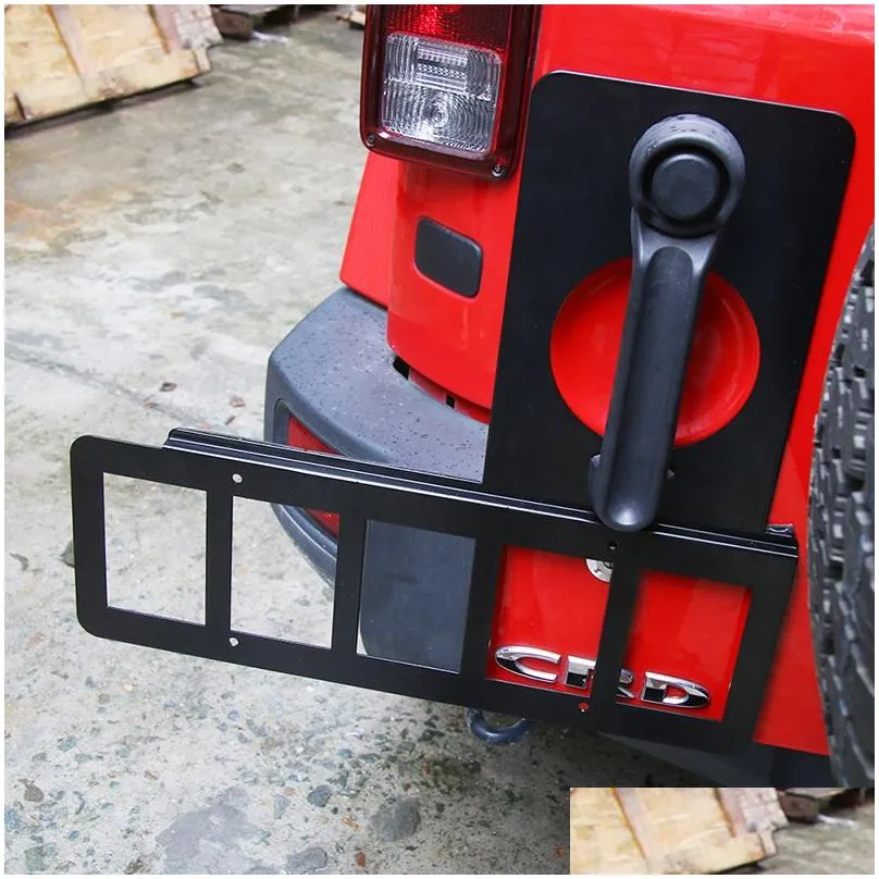 rear license plate bracket holder for jeep wrangler jk 2007-2017 high quality auto exterior accessories metal car styling