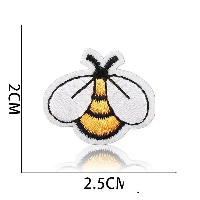 notions cute bee sunflower daisy for clothing iron on embroidered applique decoration sewinges for bags jackets jeans clothes diy