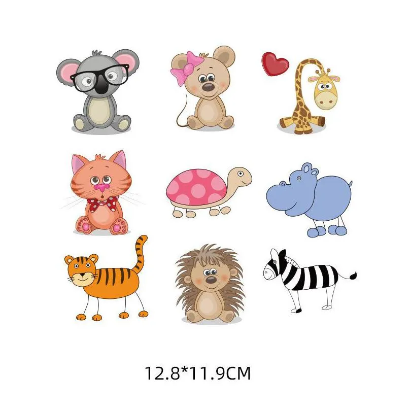 notions iron on cute animales set for kids clothing diy t shirt hoodies applique vinyl unicorn heat transfer clothes stickers costume accessories