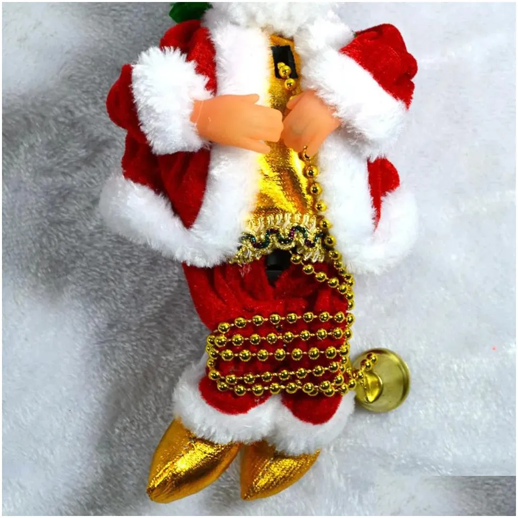 Christmas Decorations Christmas Decorations Creative Electric Climbing Ladder Santa Claus Figurine Ornament Xmas Nordic Romantic Gifts Dhtpg