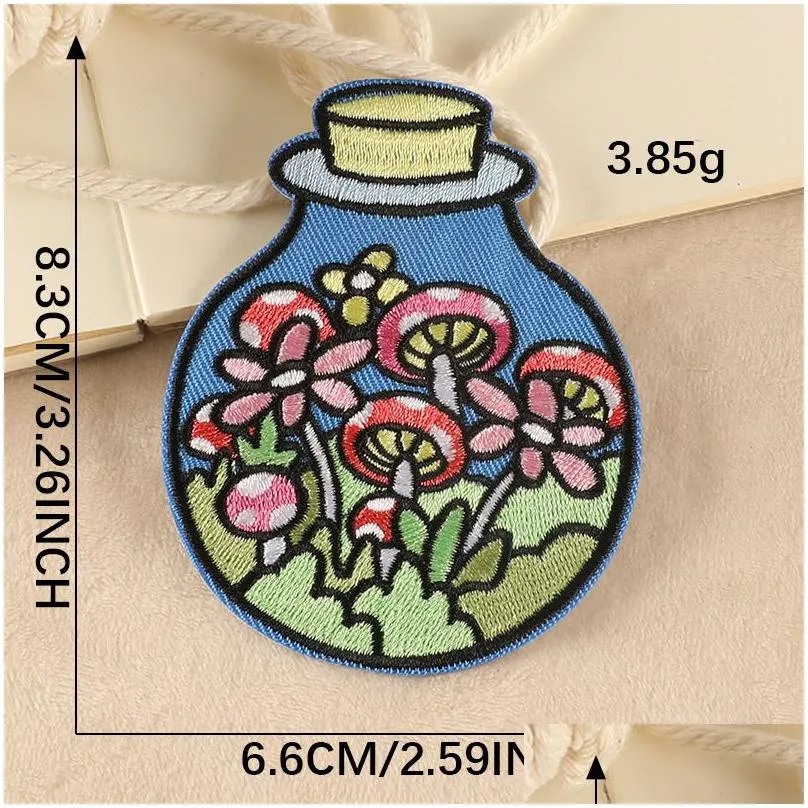 notions cute iron ones colorful flower rabbit butterfly frog embroidered sew on appliques badge for clothes jeans jackets diy