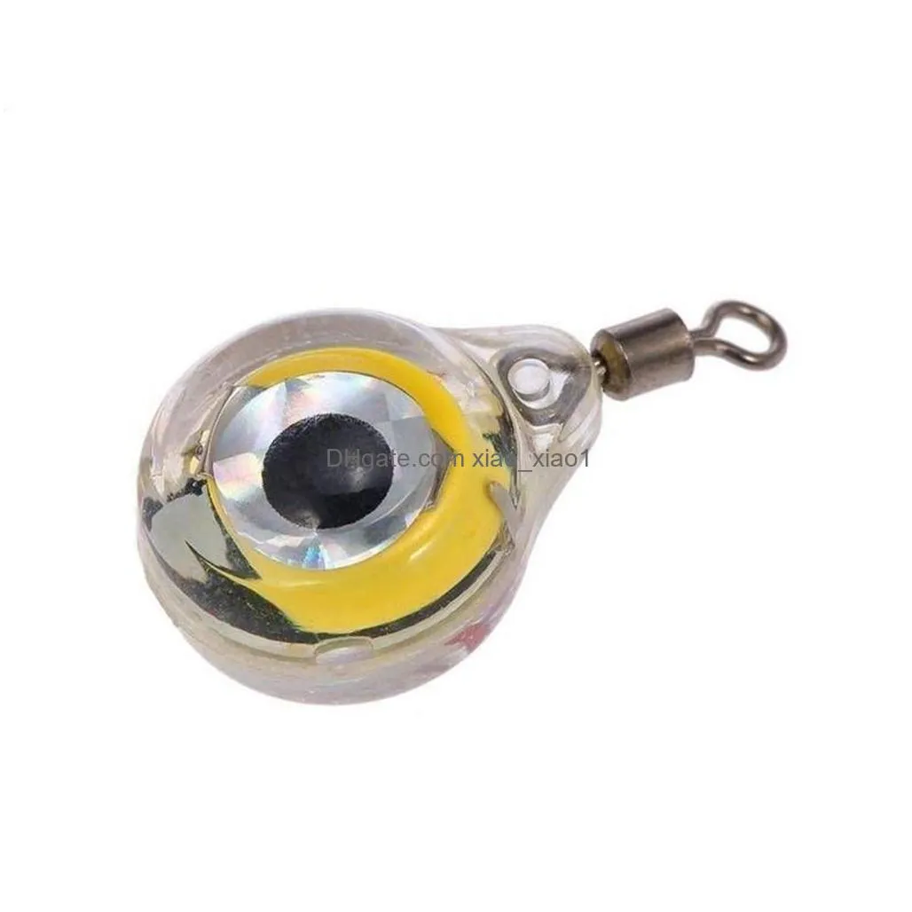 party favor mini fishing lure light led deep drop underwater eye shape fishing squid fishing bait luminous lure for attracting fish