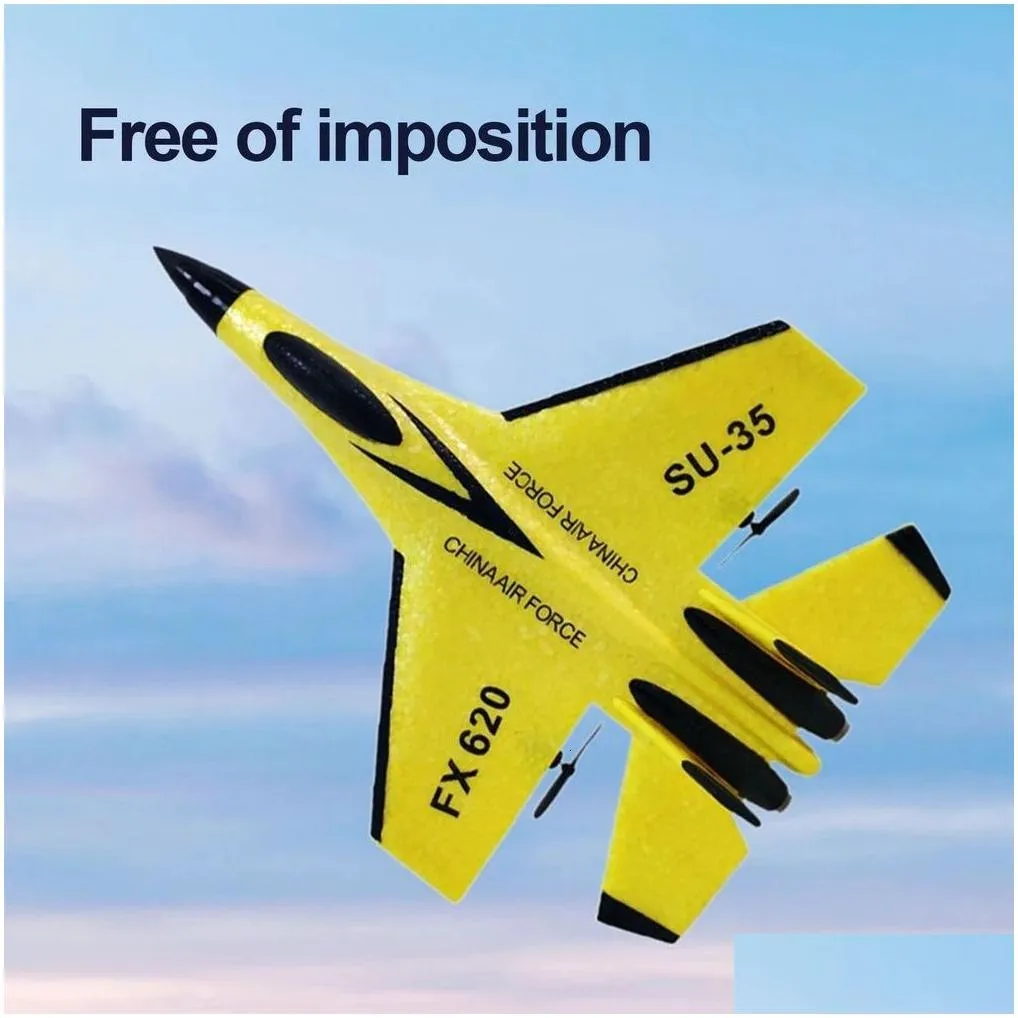 Electric/Rc Aircraft Rc Foam Su-35 Plane 2.4G Radio Control Glider Remote Airplane Boys Toys For Children Ot8Dn