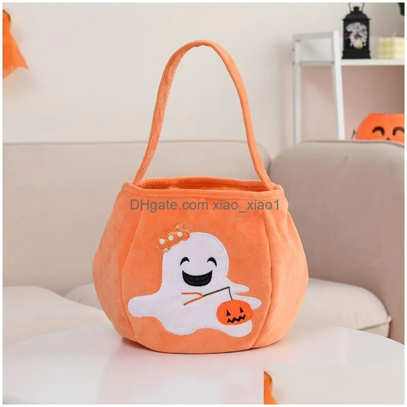 party favor halloween pumpkin basket ghost faced bat portable bucket halloweens candy baskets reusable tote bag pumpkin baskets party supplies