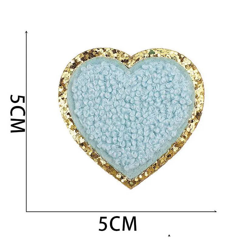 sewing notions colorful sew iron on cute chenille embroidered sticker appliquees for clothing fabric jackets jeans repair decor