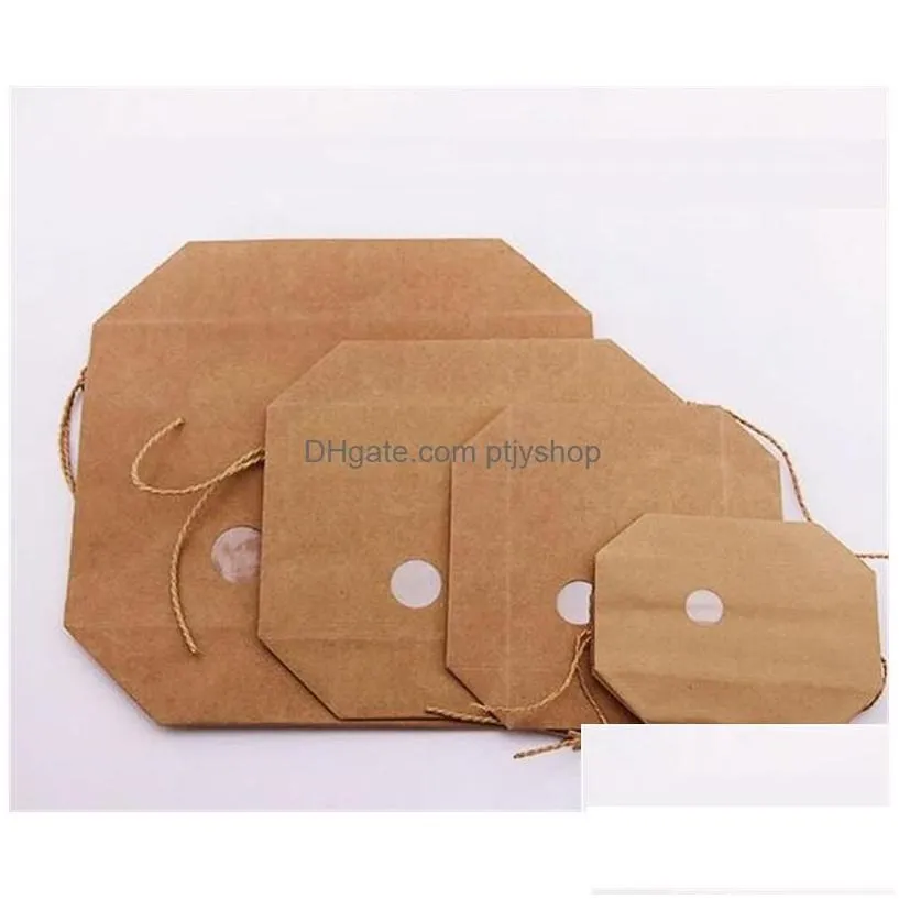 wholesale Packing Bags Rice Paper Bag Tea Packaging Cardboard Weddings Kraft Bags Food Storage Standing Packing 249 J2 Drop Delivery Office Sc