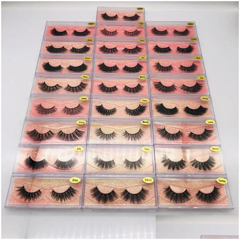 1pair/lot eyelashes 3d mink eyelashes long lasting false eyelashes reusable 3d mink lashes lash extension make up fake eye lashes