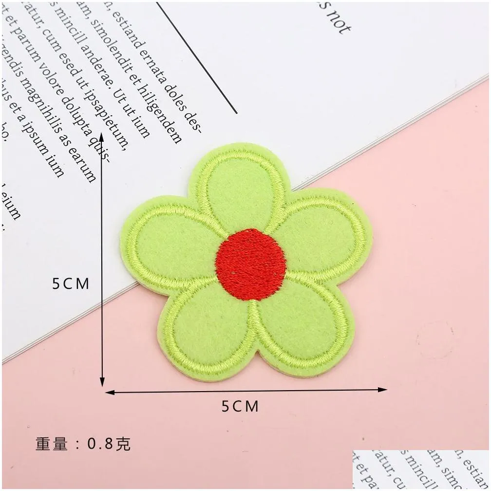 notions colorful flower iron ones embroidered decorate repaires appliques for clothing t-shirt hats bags jackets