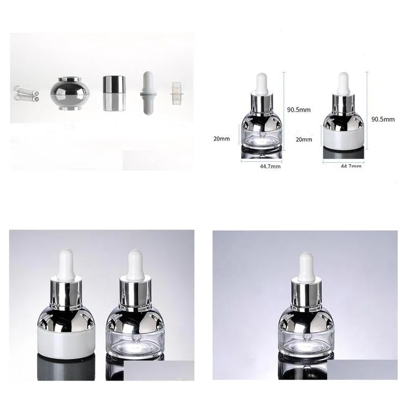 Packing Bottles Wholesale 30Ml Transparent Glass Dropper Bottles Empty Essential Oils Per Bottle Women Cosmetic Container Small Packag Dhsxa