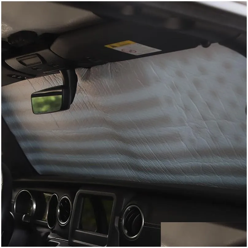 car sunshade front windshield visor american flag sun visor mat for jeep wrangler jl 2018add car accessories