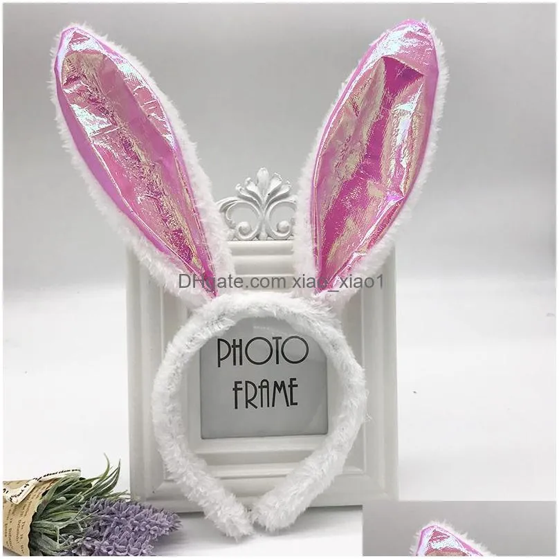 party favor easter hairbands adult kids cute rabbit ear headband prop plush dress costume bunny ears headwear q546