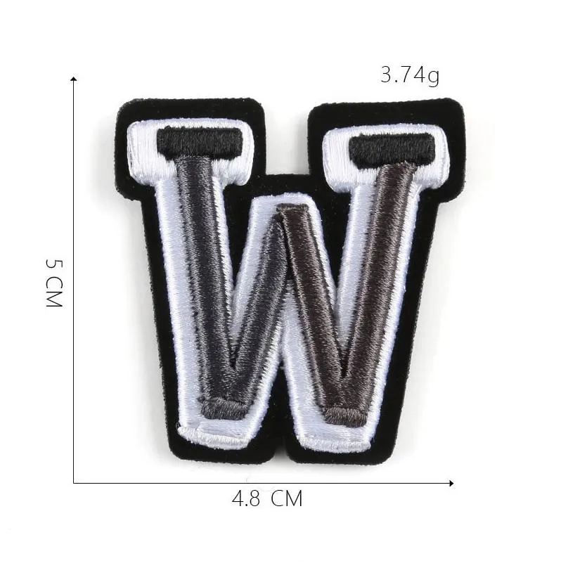 sewing notions 3d letters embroidery sew on appliquees english alphabet name for kids bags clothing diy accessories