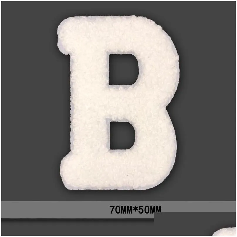 notions 7cm iron on colorful letters c sew ones chenille alphabet embroidered appliques for clothing jackets