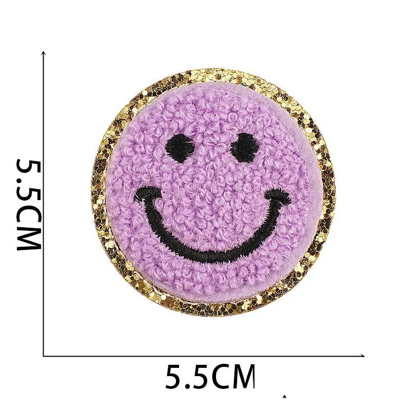 sewing notions colorful sew iron on cute chenille embroidered sticker appliquees for clothing fabric jackets jeans repair decor