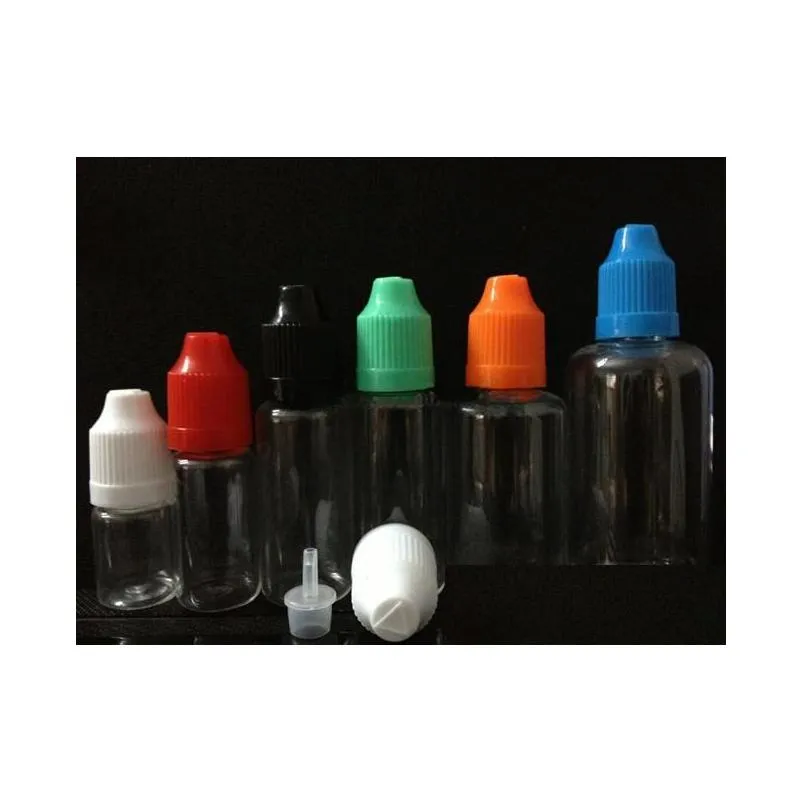 Packing Bottles Wholesale Liquid Pet Dropper Bottle With Colorf Childproof Caps Long Thin Tips Clear Plastic Needle Bottles 5Ml 10Ml 1 Dhqnk