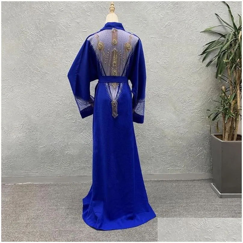 Ethnic Clothing Ethnic Clothing Africa Dress African Dresses For Women Dashiki Luxury Mesh Diamond Abaya Dubai Muslim Ramadan Kaftan K Dhna0