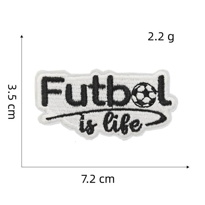 notions football club iron ones cartoon soccer embroidered badge sew on applique diy accessories for clothes jackets t-shirt jeans
