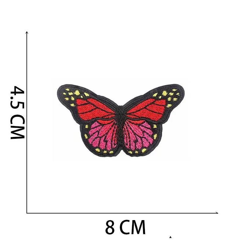 Embroidered Butterfly Appliques In Various Sizes For Hats