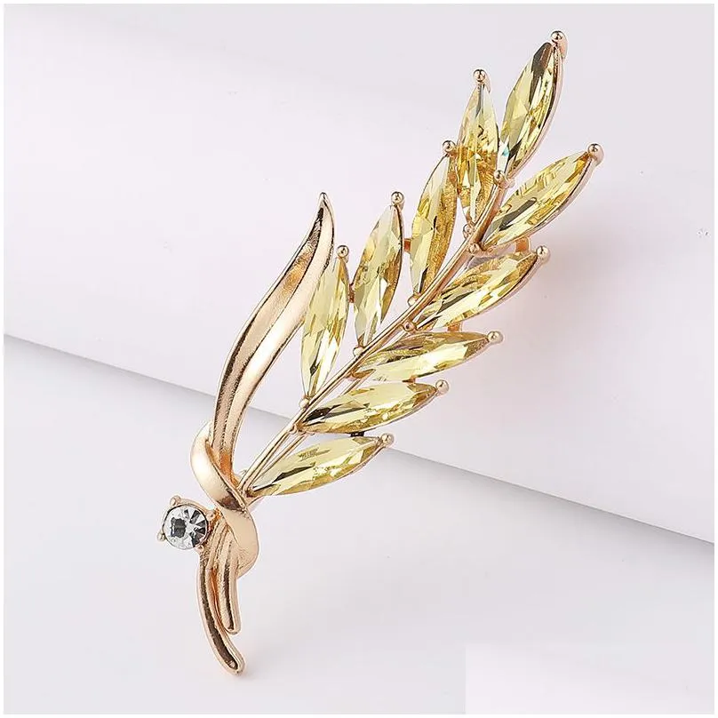 super quality diamond wheatear brooches women pearl corsage safe silk scarf buckle pearl brooch pin suits dress female gold jewelry pendant