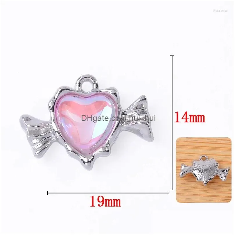charms 10 pieces metal hearts pendant earrings accessories handmade for jewelry making