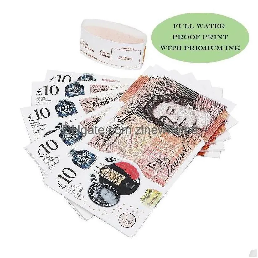 Other Festive Party Supplies Printed Money Toys Uk Pounds Gbp British 50 Prop Toy Fl Print Copy Banknote For Kids Christmas Dhycl