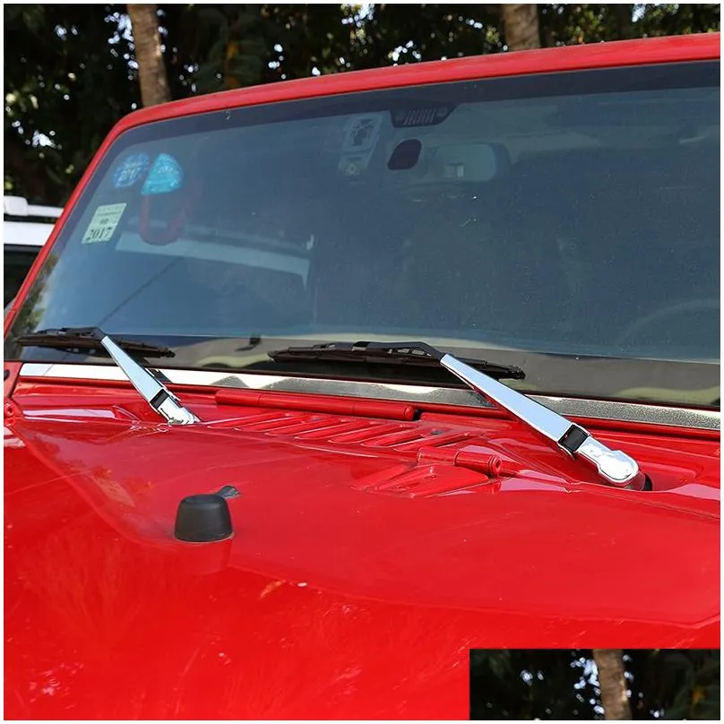 front window windshield wiper arm blade decoration for jeep wrangler 2007-2017 abs car styling car exterior accessories