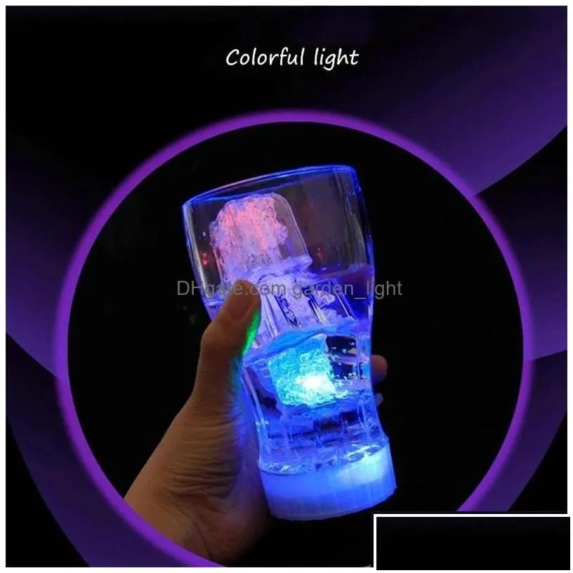 night lights mini led party square color changing ice cubes glowing blinking flashing novelty supply bb for wedding bar dhkgm