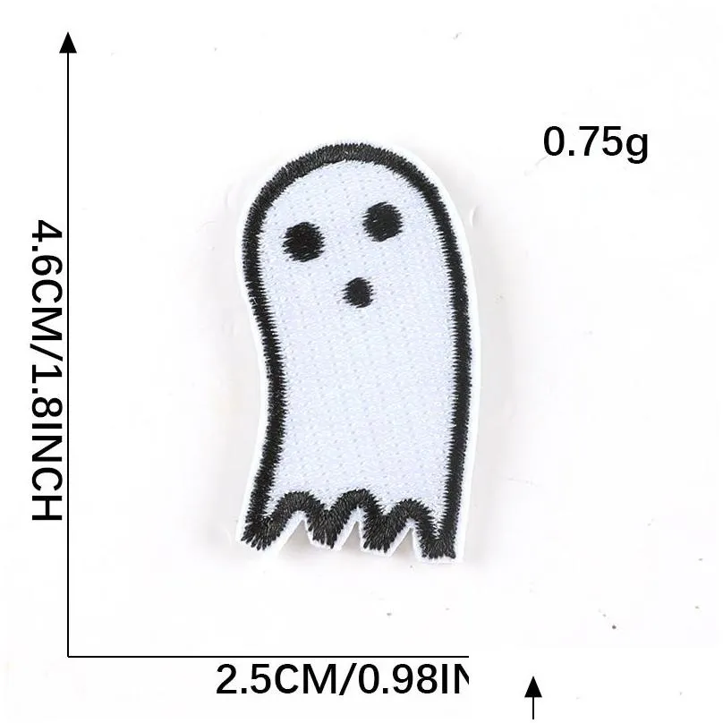 notions iron ones horror skull ghost embroideredes sew on appliques repair badge halloween diy craft accessories for clothing