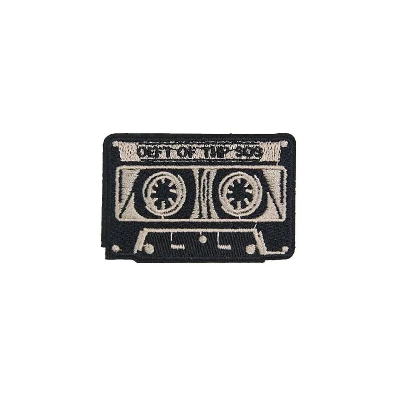 notions iron ones for jeans jackets backpacks hip hop music series embroidery player headphone symbol garment appliques assorted size