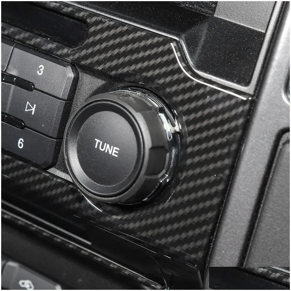 central control volume adjustment panel abs decoration covers for ford f150 car styling interior accessories