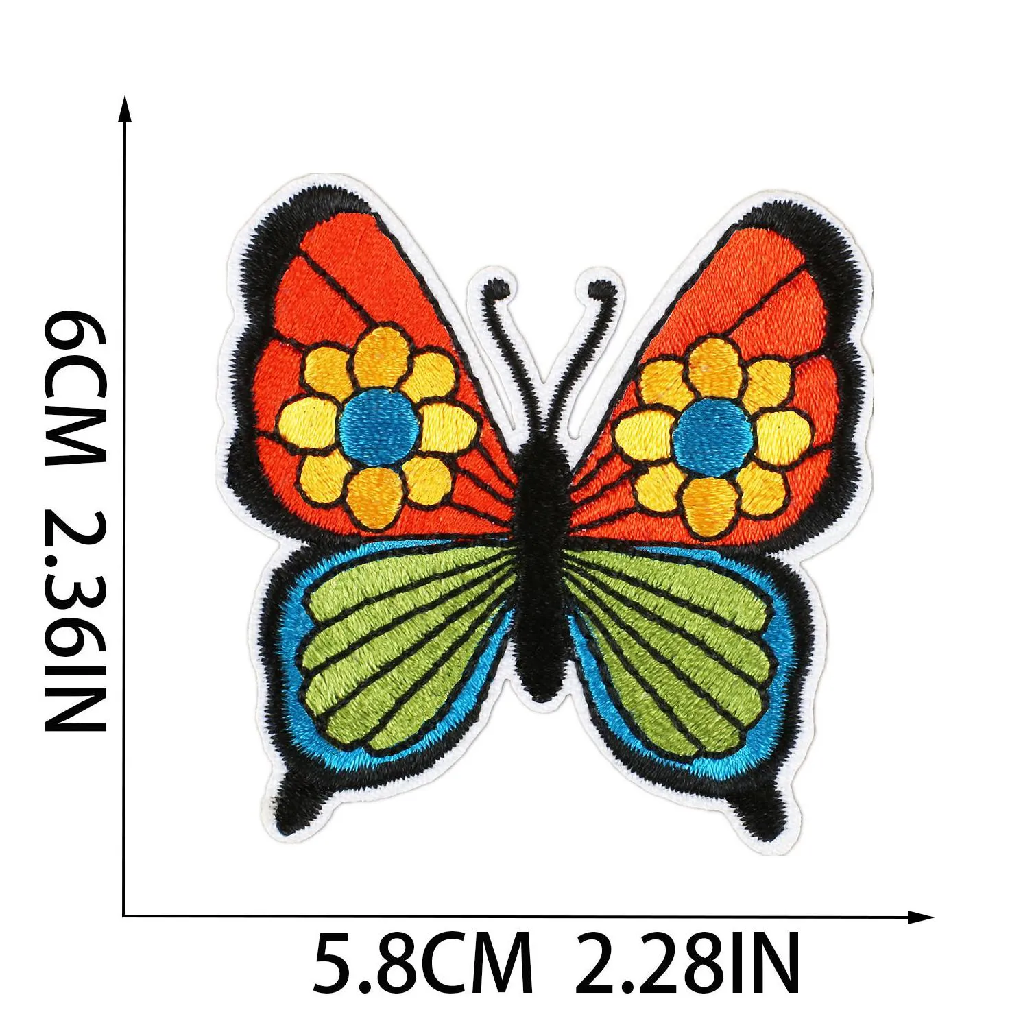 notions cute iron ones small sun rainbow butterfly embroidered appliques for clothing dress hat diy accessories