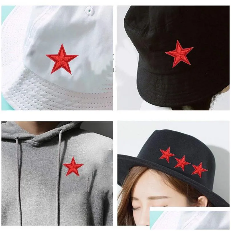 notions big star military embroideryes for clothing sew on clothes jeans applique garments badge stripe sticker iron on transfer