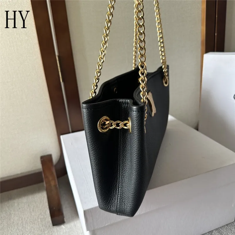 Designer Luxury MEDIUM NEWSPAPER BAG IN SUPPLE CALFSKIN BLACK Chain Strap 114253 Crossbody Shoulder Bag 7A Best Quality