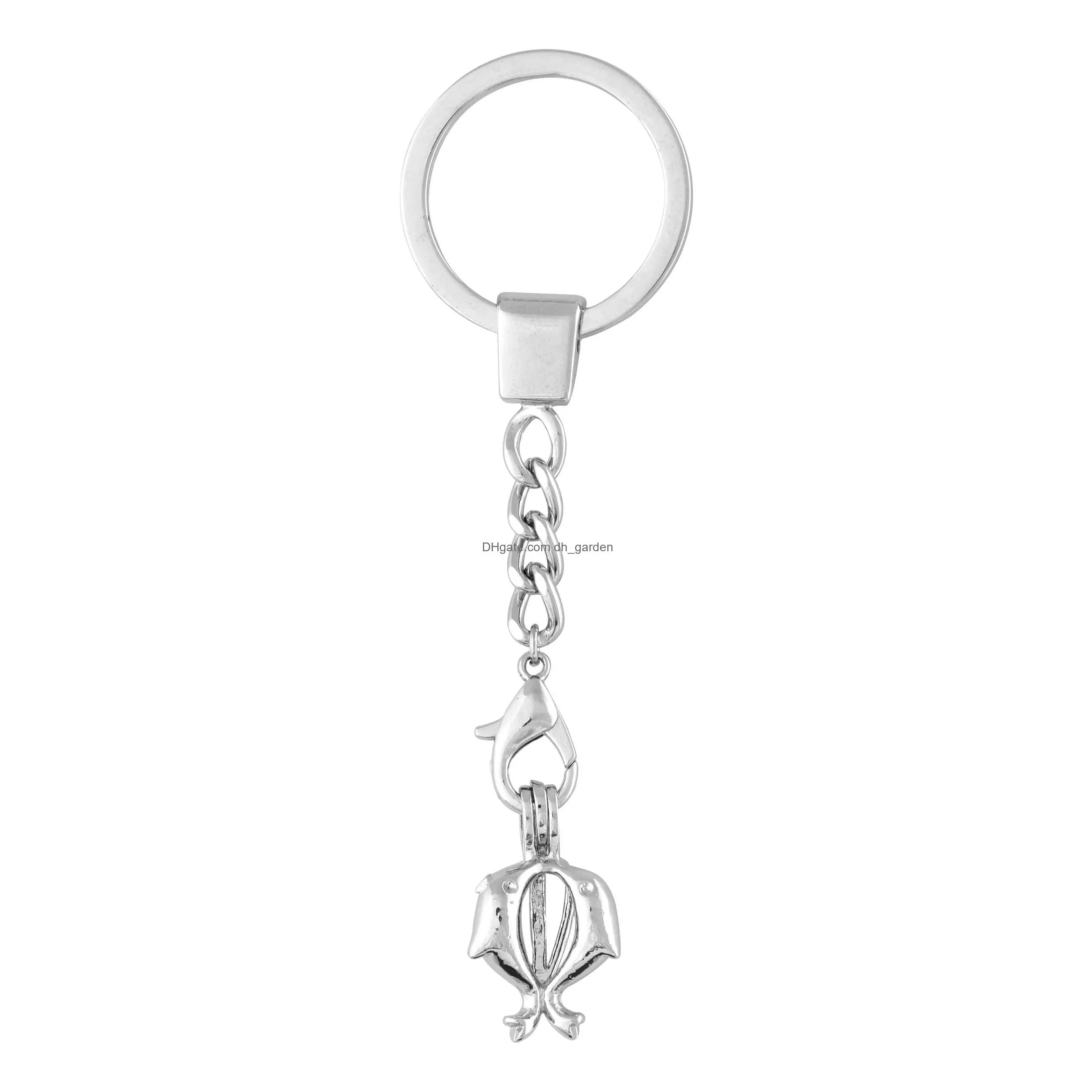 wholesale metal key ring with chain key chain flat ring lobster clasp mix designs pendant jewelry chain