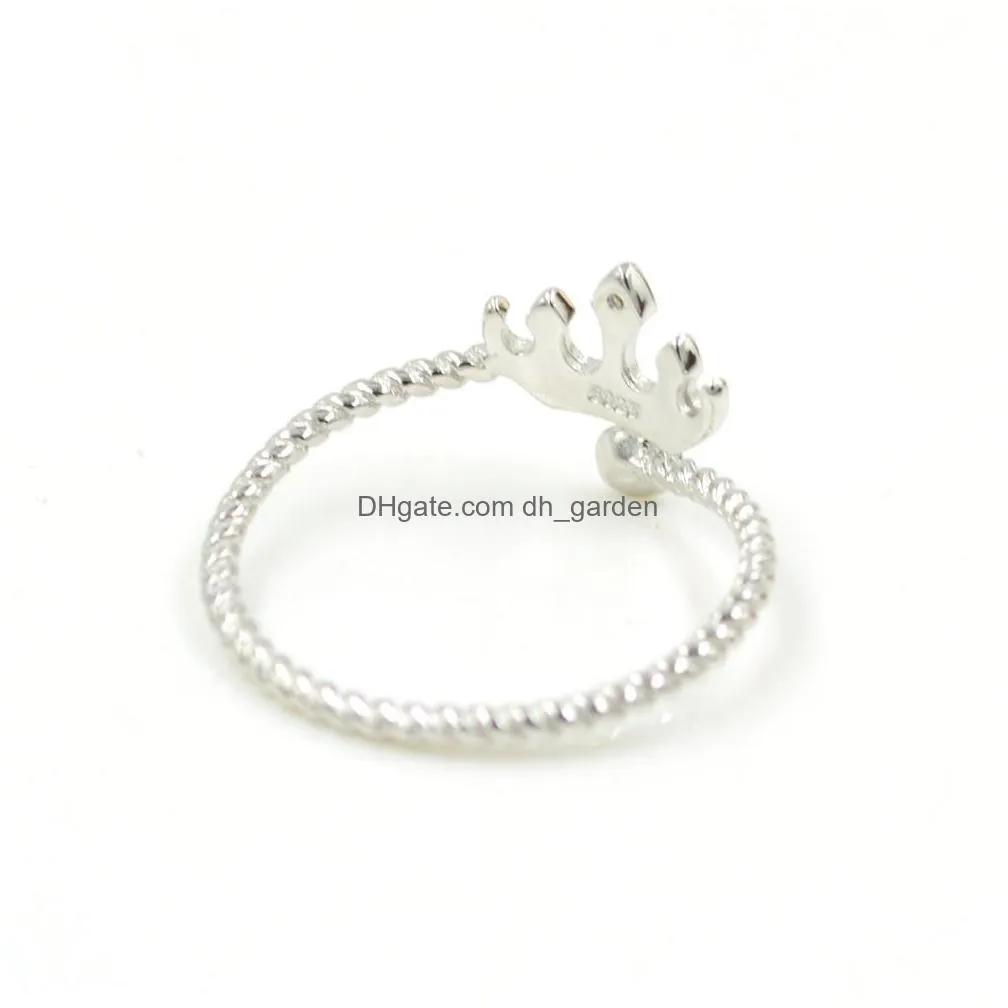 s925 sterling silver new kind of korean pearl ring mount with various styles and various choices ps4mjz051