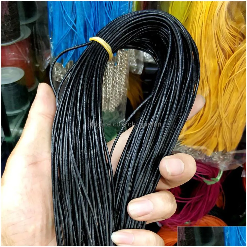 2mm mix colors wax leather snake necklace chain 45cmadd5cm cord string rope wire extender with lobster clasp diy fashion jewelry